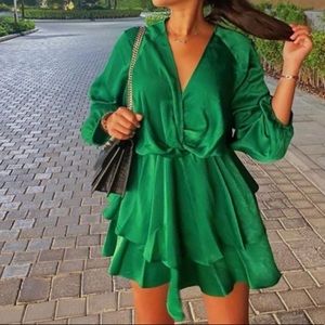 Zara Long Sleeve Green dress